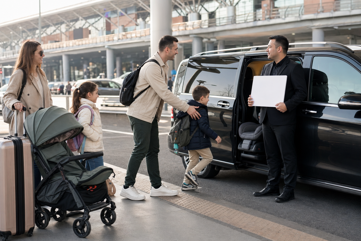Семейный трансфер в Турции: детские кресла, багаж и встреча с табличкой